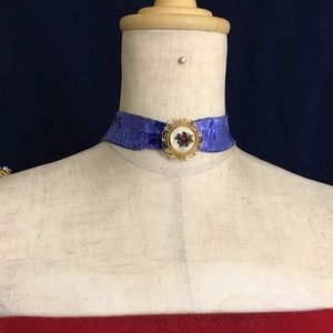 🖤Vtg Brooch with choker necklace